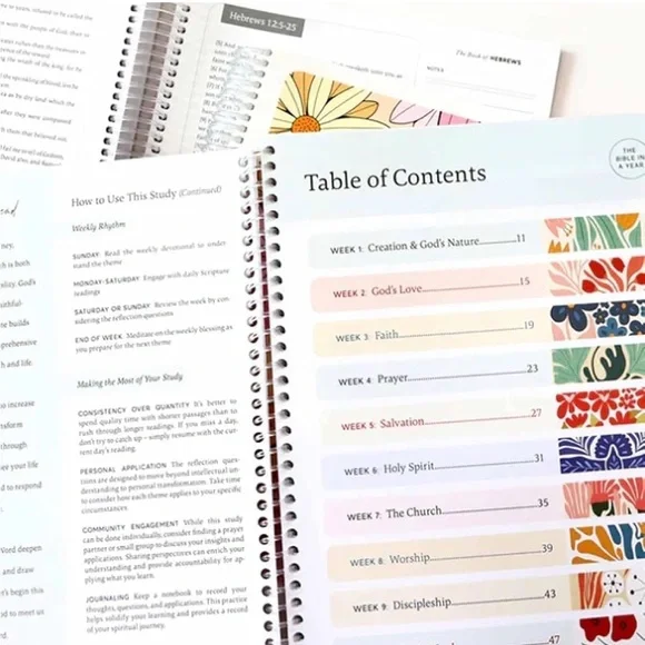 Floral Bible in a Year Journal -New - Picture 7 of 10